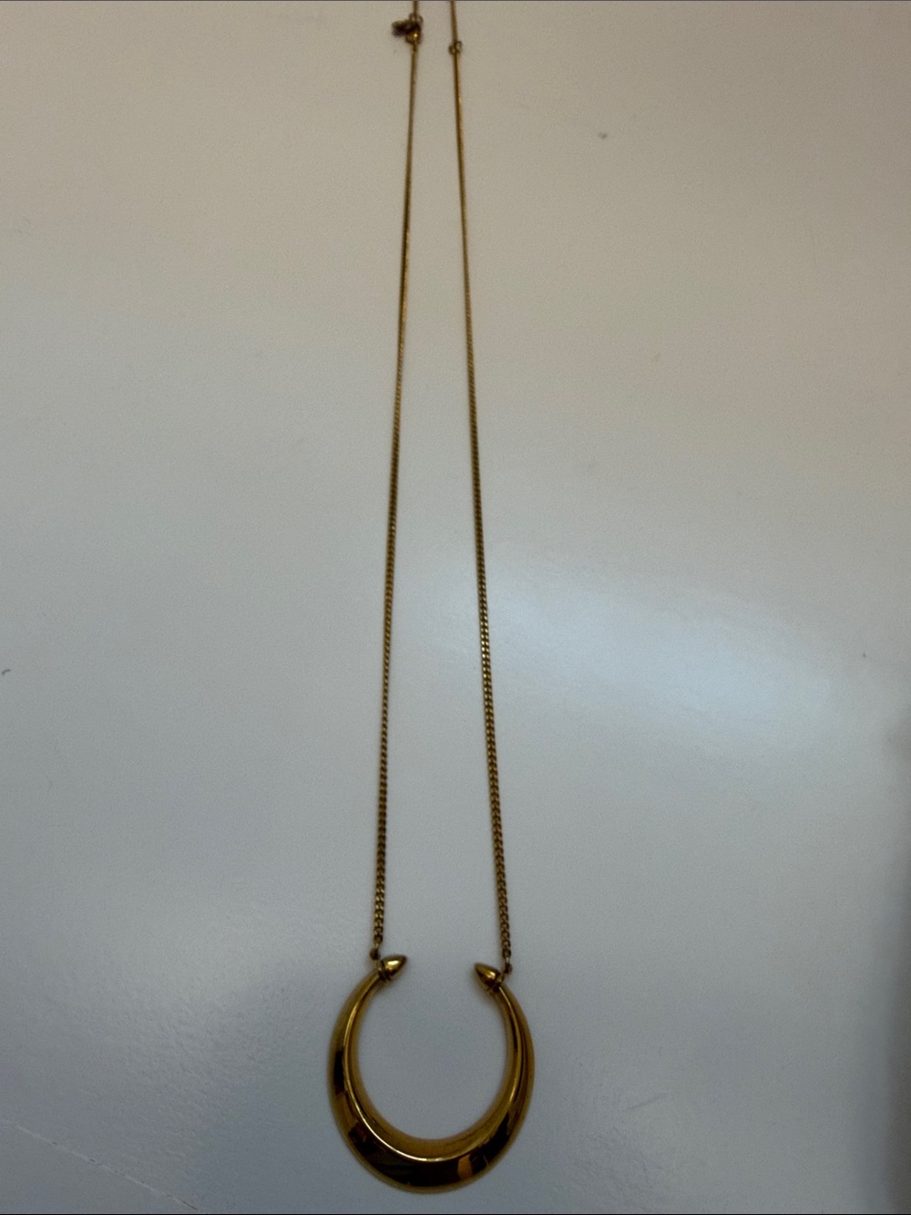 Stella & Dot Gold Horseshoe Pendant Necklace